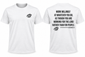 EYEBALL Lady Lashes Faith Work Willingly Soccer T-shirt