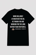 EYEBALL Basketball Faith Work Willingly Black T-shirt