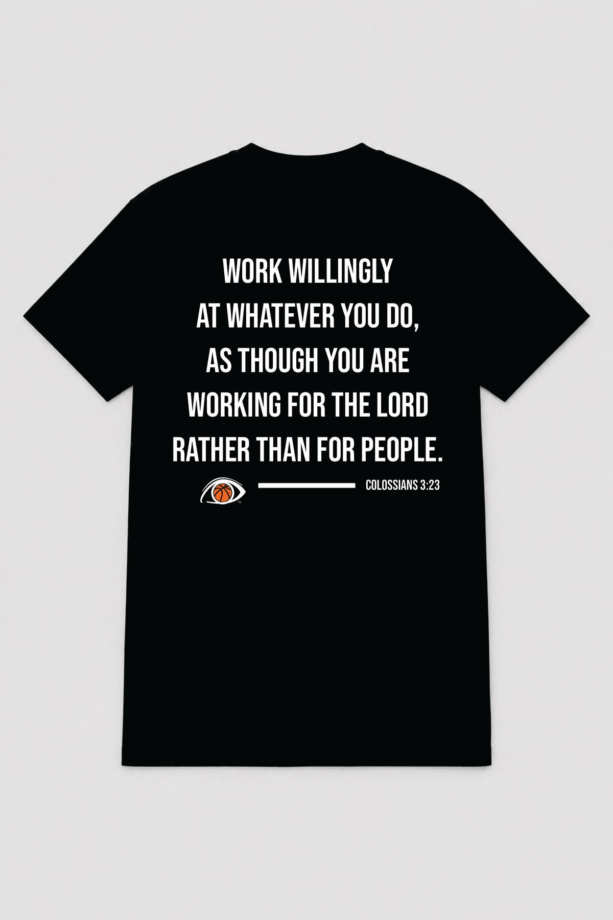 EYEBALL Basketball Faith Work Willingly Black T-shirt