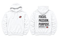 EYEBALL Football Lashes FOCUS White Hoodie
