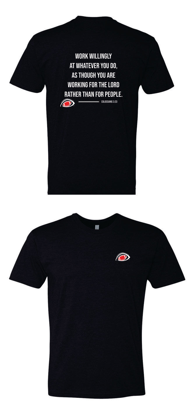 EYEBALL FOOTBALL Work T-shirt