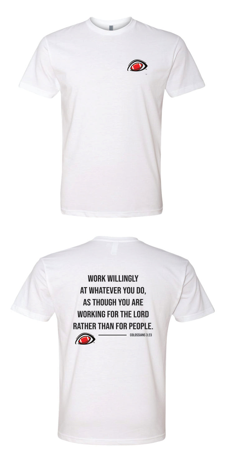 EYEBALL FOOTBALL Work T-shirt